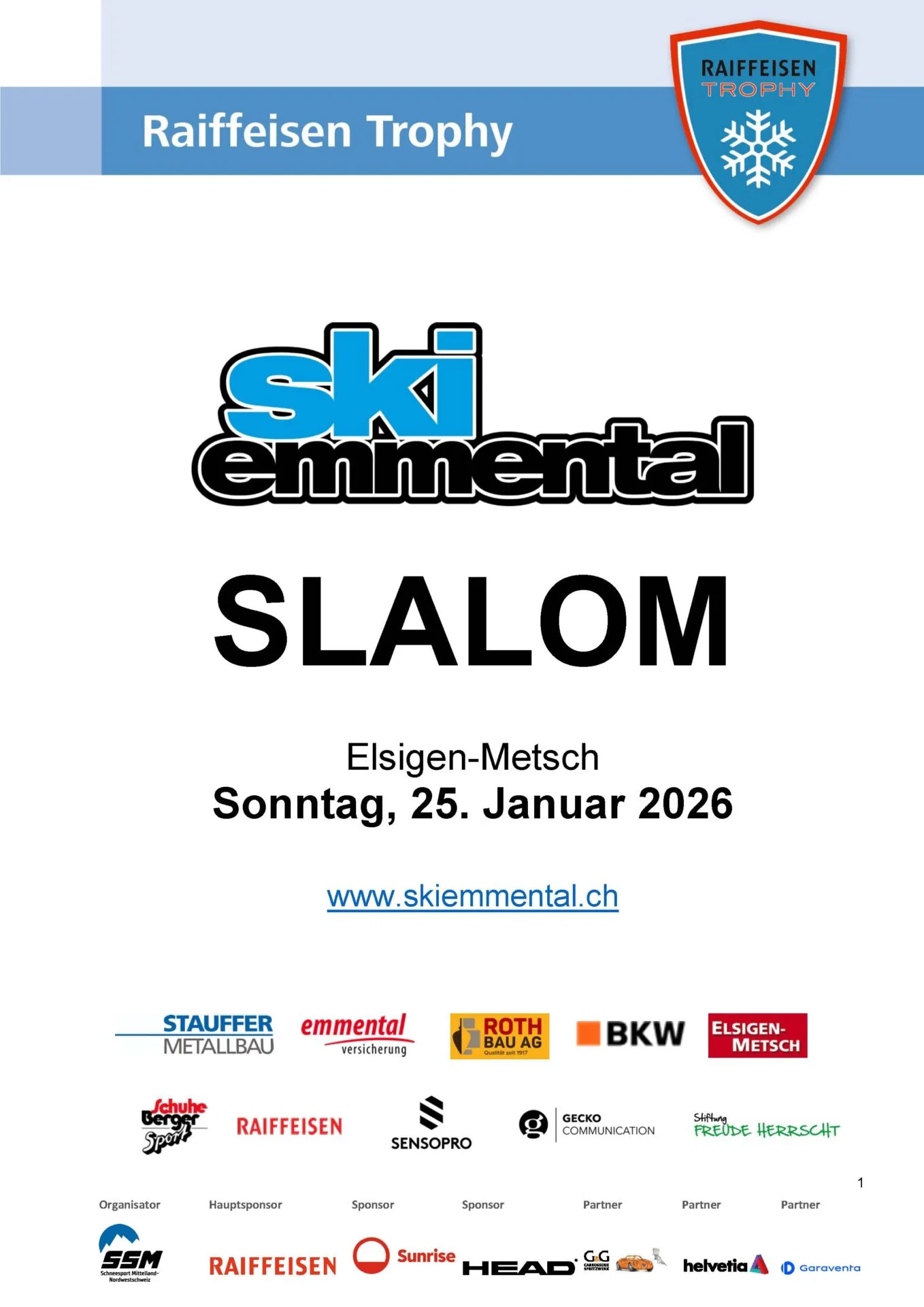 Rennausschreibung Emmental SL 1 Seite 1